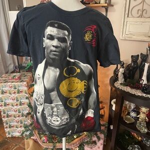 SC Threads Mike Tyson Iron Mike black screen print t-shirt. Size M.